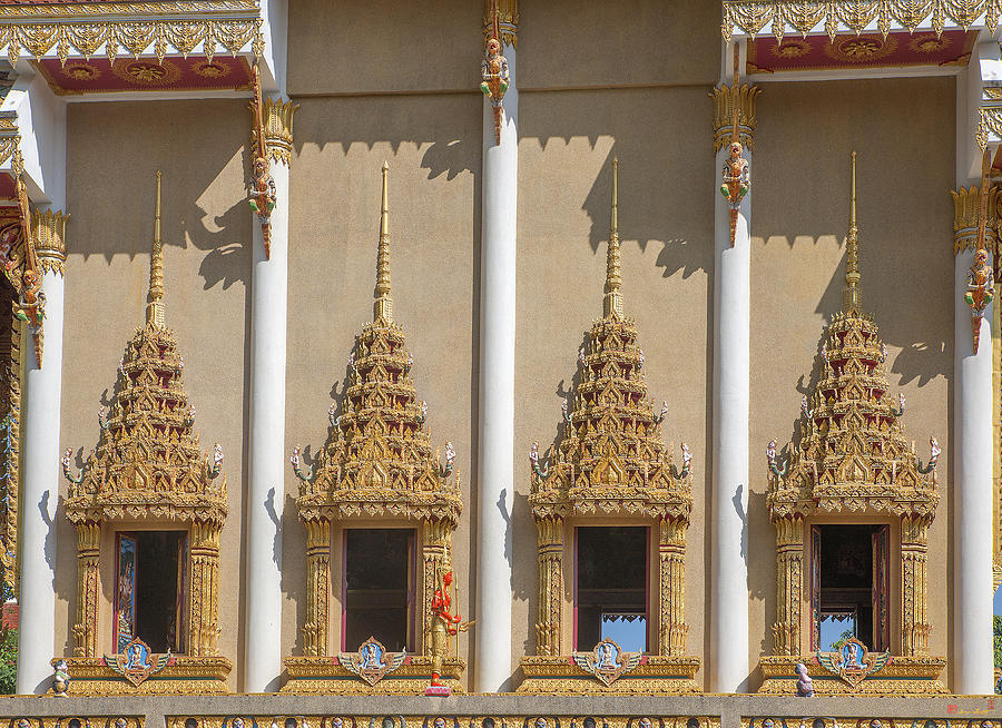 Wat Khao Rang Ubosot Windows DTHP0553 Photograph by Gerry Gantt