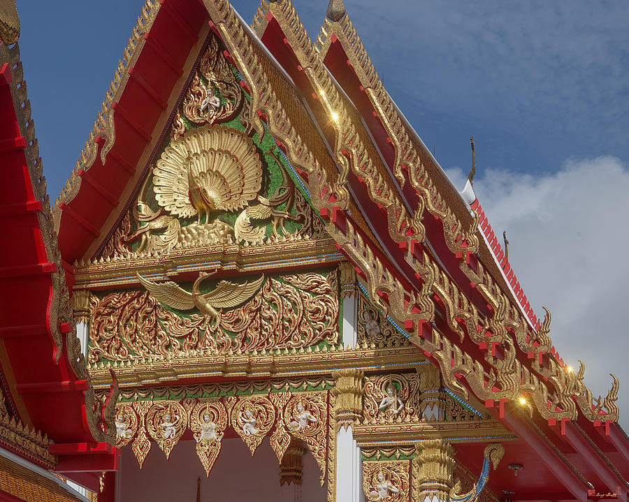 Wat Luang Pu Supa Ubosot Gable DTHP331 Photograph by Gerry Gantt