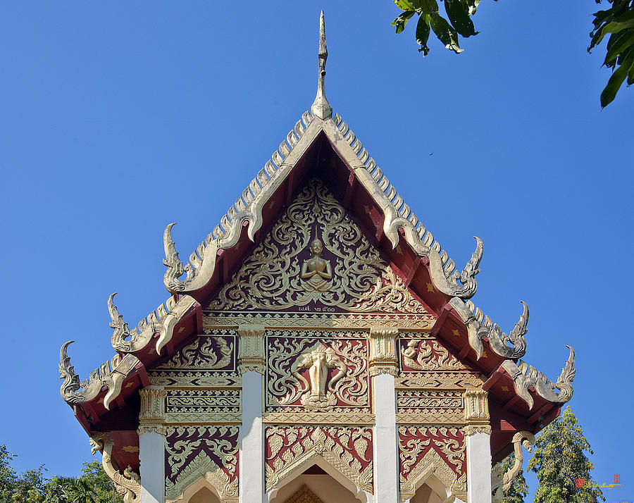 Wat Mai Thong Sawang Ubosot Gable DTHU536 Photograph by Gerry Gantt