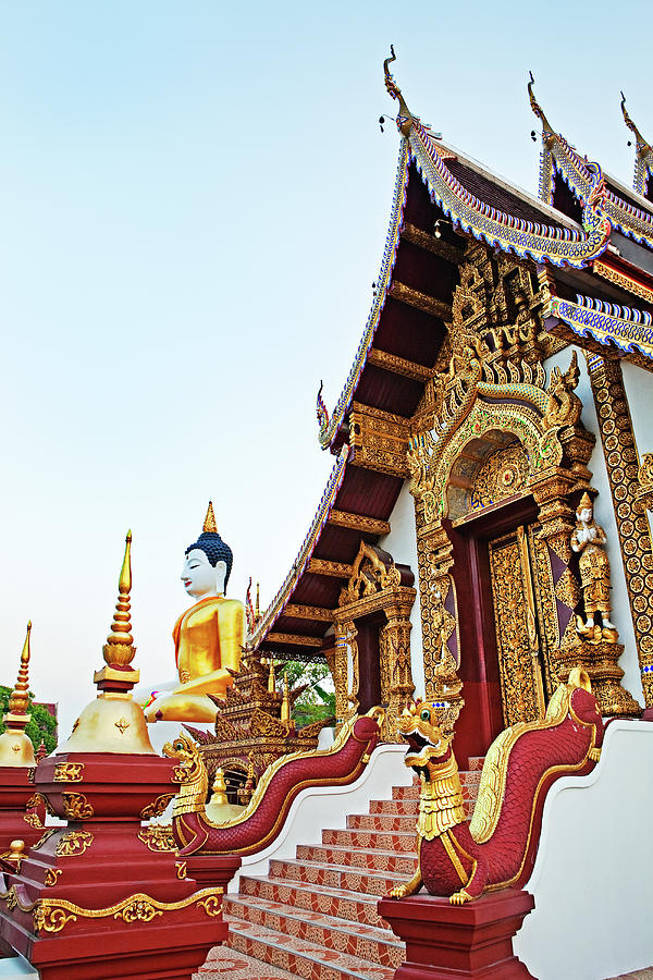 Wat Monthian, Chiang Mai, Thailand Photograph by John W Banagan