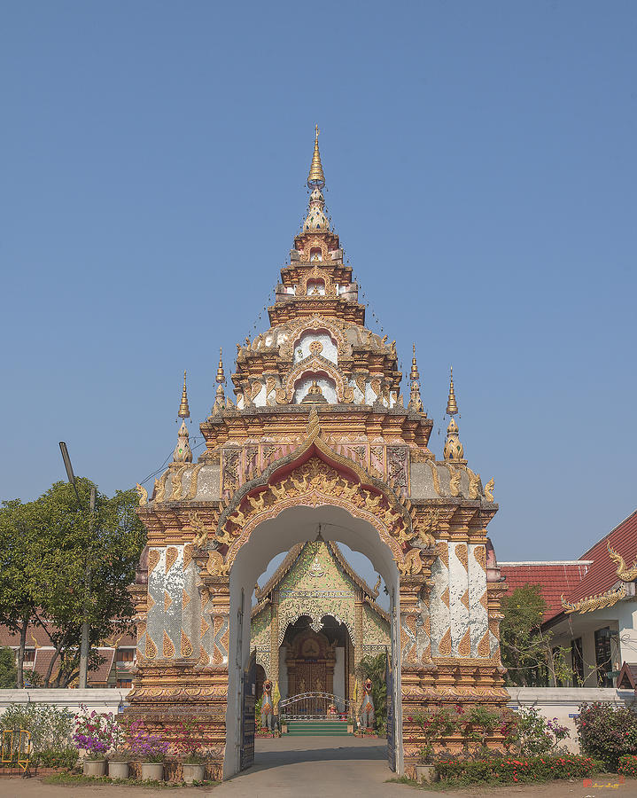 Wat Pa Phrao Nok Temple Gate DTHCM0772 Photograph by Gerry Gantt