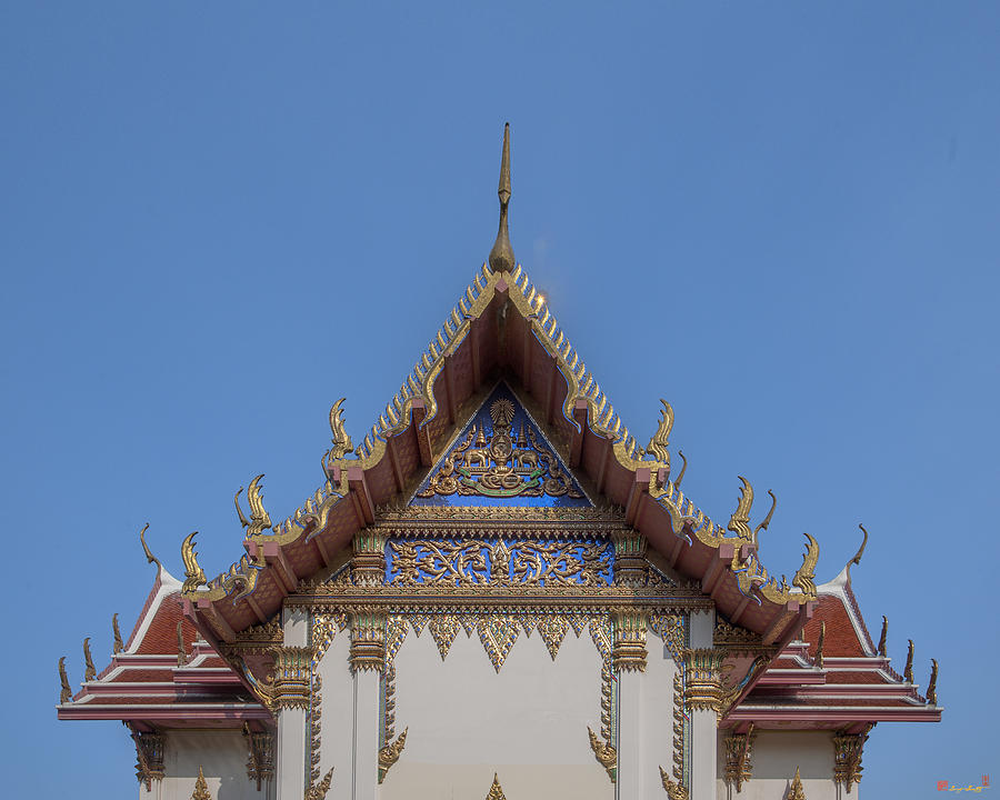 Wat Phichai Songkhram Phra Ubosot Rear Gable DTHSP0047 Photograph by Gerry Gantt