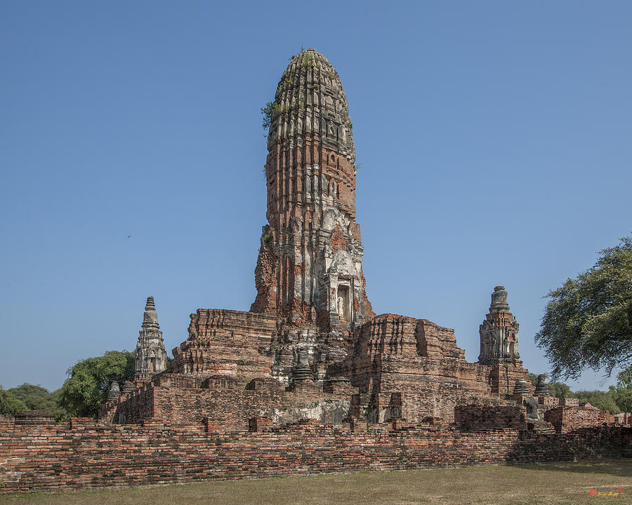 Scenic Photograph - Wat Phra Ram Great Central Prang Complex DTHA0157 by Gerry Gantt