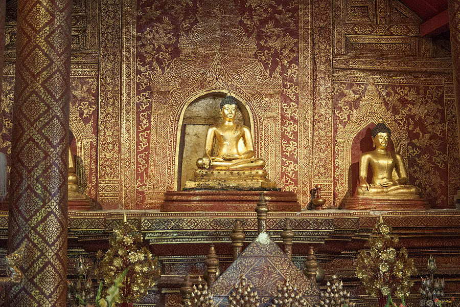 Wat Phra Singh Phra Buddha Sihing in Wihan Lai Kham DTHCM0256 Photograph by Gerry Gantt