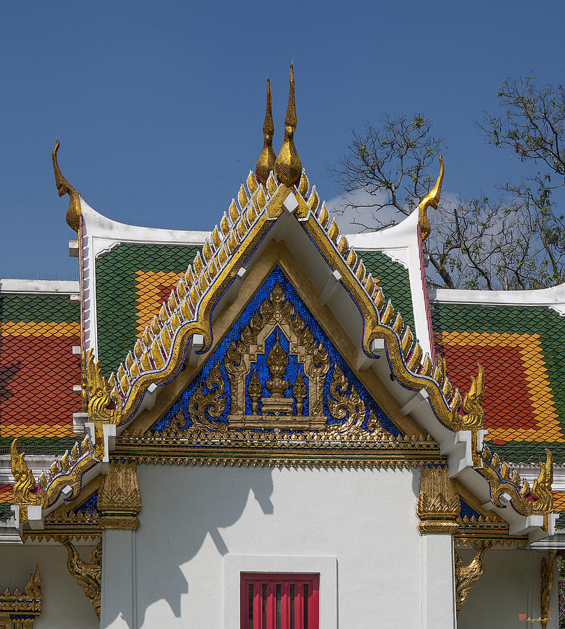 Wat Phrasri Mahathat Ubosot North Wing Gable DTHB1469 Photograph by Gerry Gantt