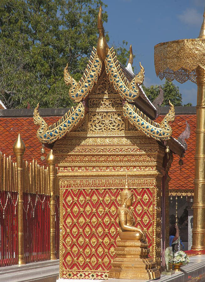 Wat Phratat Doi Suthep Golden Chedi Buddha Shrine DTHCM0011 Photograph by Gerry Gantt