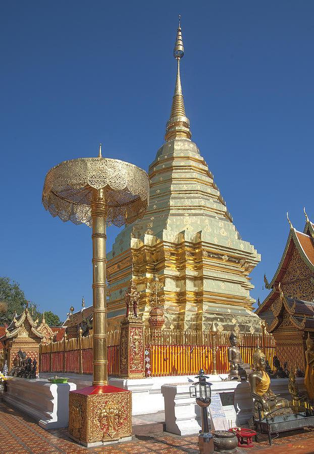 Wat Phratat Doi Suthep Golden Chedi DTHCM0006 Photograph by Gerry Gantt