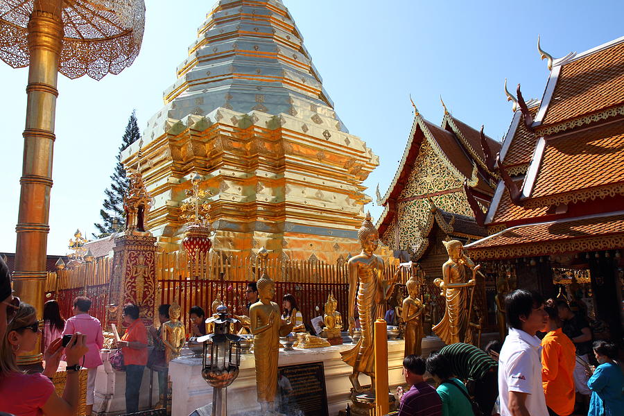 Chiang Photograph - Wat Phrathat Doi Suthep - Chiang Mai Thailand - 011324 by DC Photographer