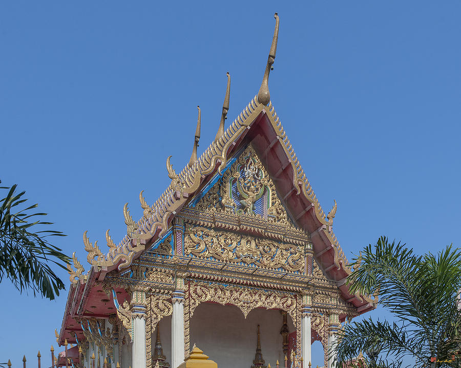 Wat Ratburana Phra Ubosot Gable DTHB1832 Photograph by Gerry Gantt
