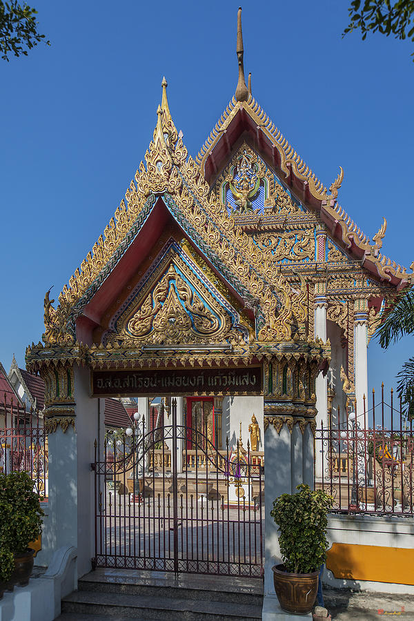 Wat Ratburana Phra Ubosot Gate DTHB1829 Photograph by Gerry Gantt