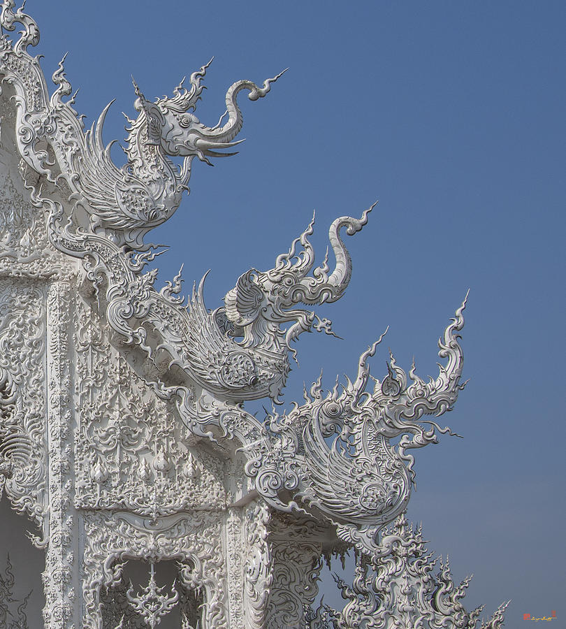 Wat Rong Khun Ubosot Gable Finials DTHCR0016 Photograph by Gerry Gantt