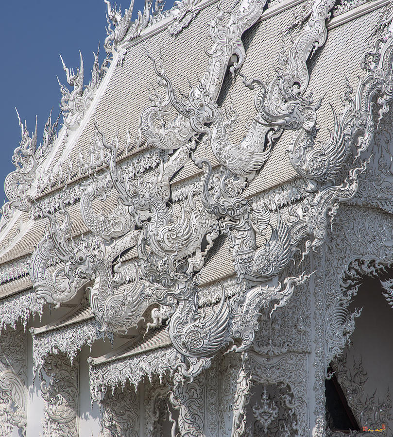 Wat Rong Khun Ubosot Gable Finials DTHCR0047 Photograph by Gerry Gantt