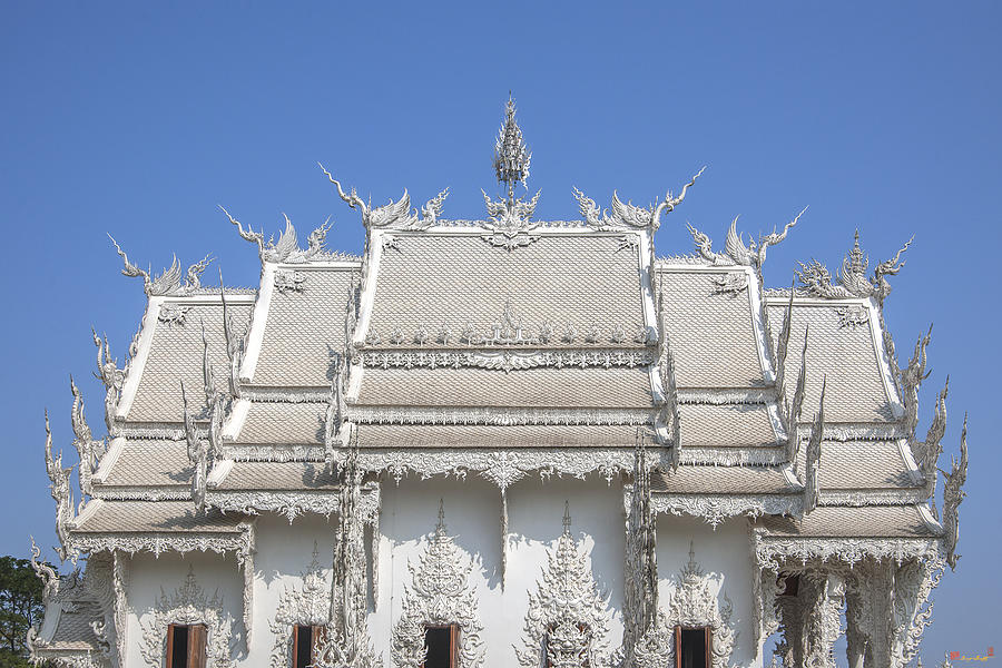Wat Rong Khun Ubosot Roof DTHCR0036 Photograph by Gerry Gantt