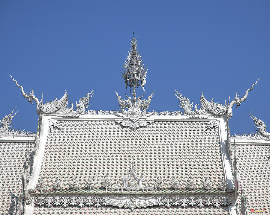 Wat Rong Khun Ubosot Roof DTHCR0038 Photograph by Gerry Gantt