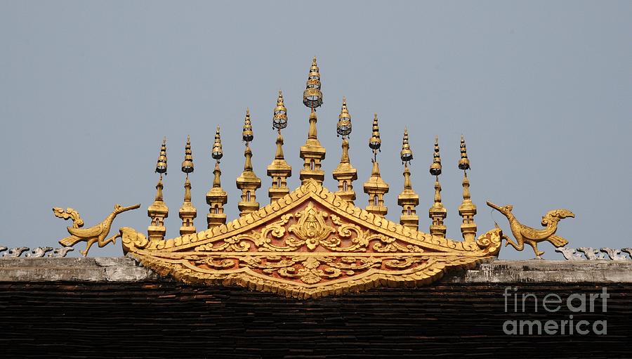 Wat Photograph - Wat Roof Detail by Vivian Christopher