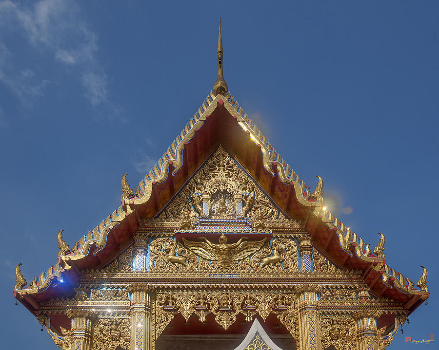 Wat Samian Nari Ubosot Gable DTHB1396 Photograph by Gerry Gantt
