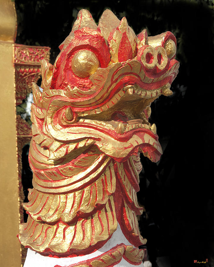 Wat Sri Don Chai Lion DTHCM0105 Photograph by Gerry Gantt