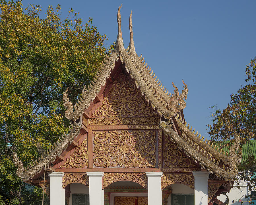 Wat Sri Don Chai Phra Ubosot Gable DTHCM0095 Photograph by Gerry Gantt