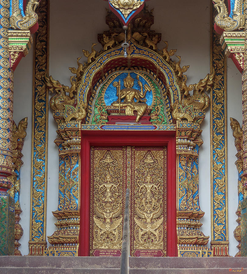 Wat Thatkam Phra Wihan Door DTHCM0703 Photograph by Gerry Gantt