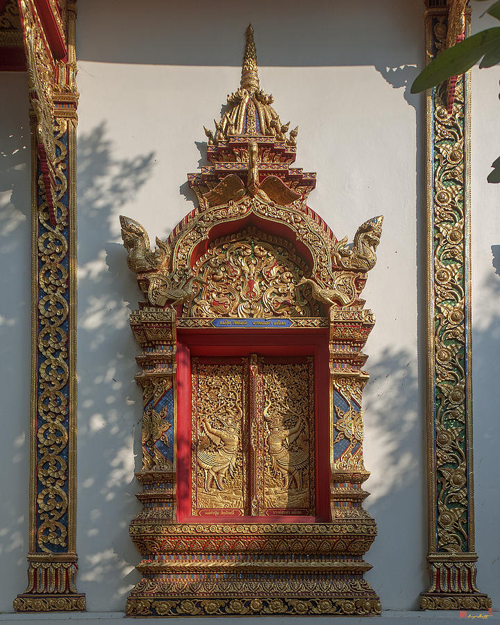 Wat Thatkam Phra Wihan Window DTHCM0706 Photograph by Gerry Gantt
