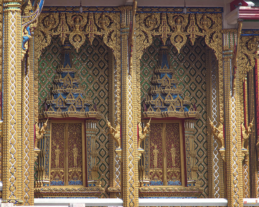Wat Thung Setthi Ubosot Window DTHB1550 Photograph by Gerry Gantt