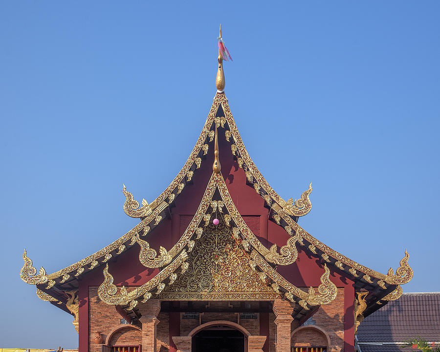 Wat Yang Kuang Phra Wihan Gable DTHCM0675 Photograph by Gerry Gantt