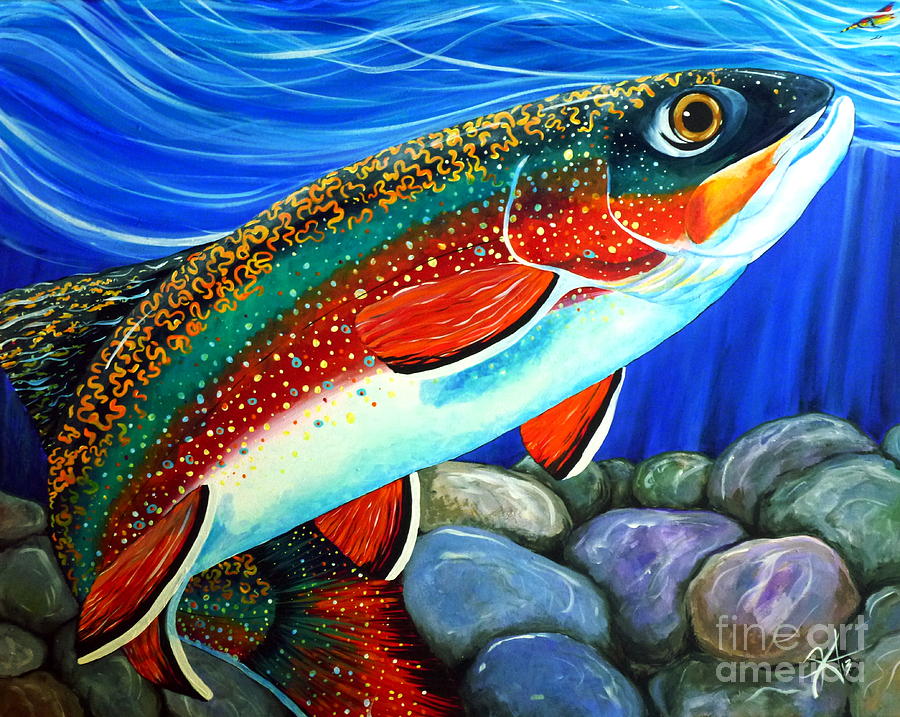 Brook Trout  Painting by Jackie Carpenter