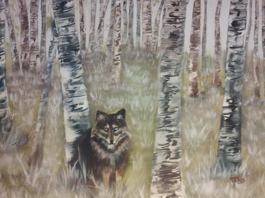 Watcher in the Woods Painting by Teri Merrill