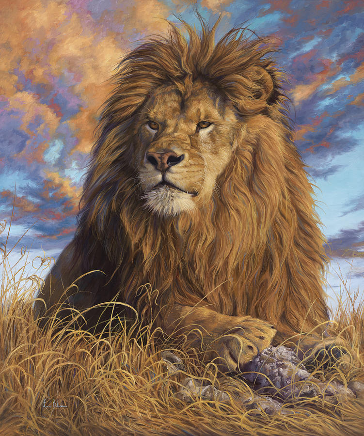 Wildlife Painting - Watchful Eyes by Lucie Bilodeau
