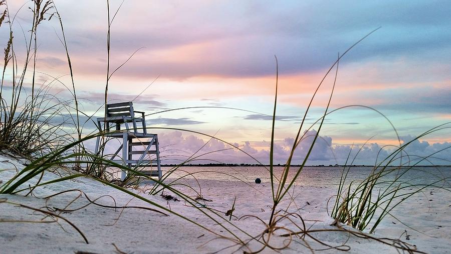 Sunset Photograph - Watching over Pensacola Bay by JC Findley