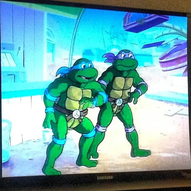 Cartoon Photograph - Watching Teenage Mutant Ninja Turtles by Julia Campbell