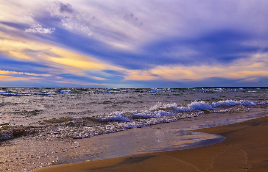 Lake Michigan Photograph - Watching the Sunset by Rachel Cohen
