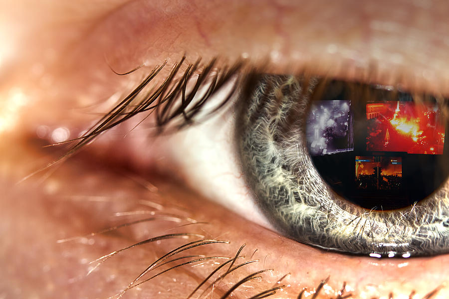 Iris Photograph - Watching the World Burn by EXparte SE