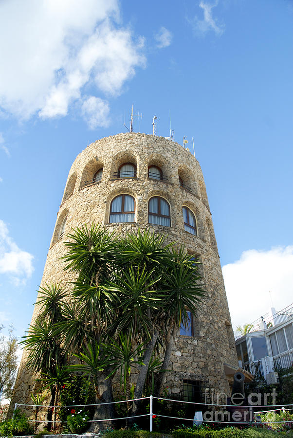 Watchtower on Harbour at Puerto Banus Spain Photograph by Brenda Kean