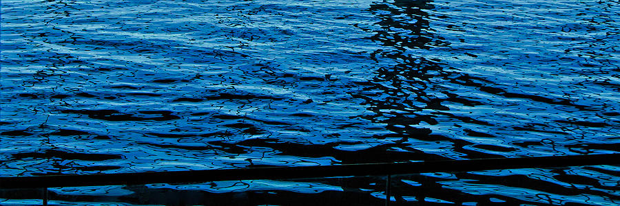 Water Abstract in Black and Blue Photograph by Tony Grider
