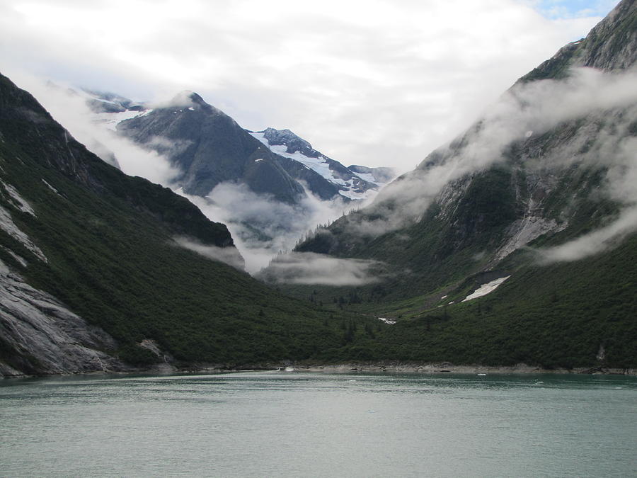 Mountain Digital Art - Water and Clouds of Alaska by Barbara Chachibaya