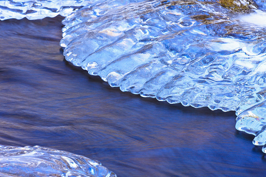 Abstract Photograph - Water And Ice 1 by Jeff Sinon