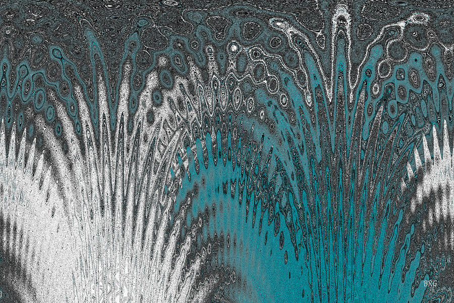 Water And Ice - Blue Splash Digital Art by Ben and Raisa Gertsberg