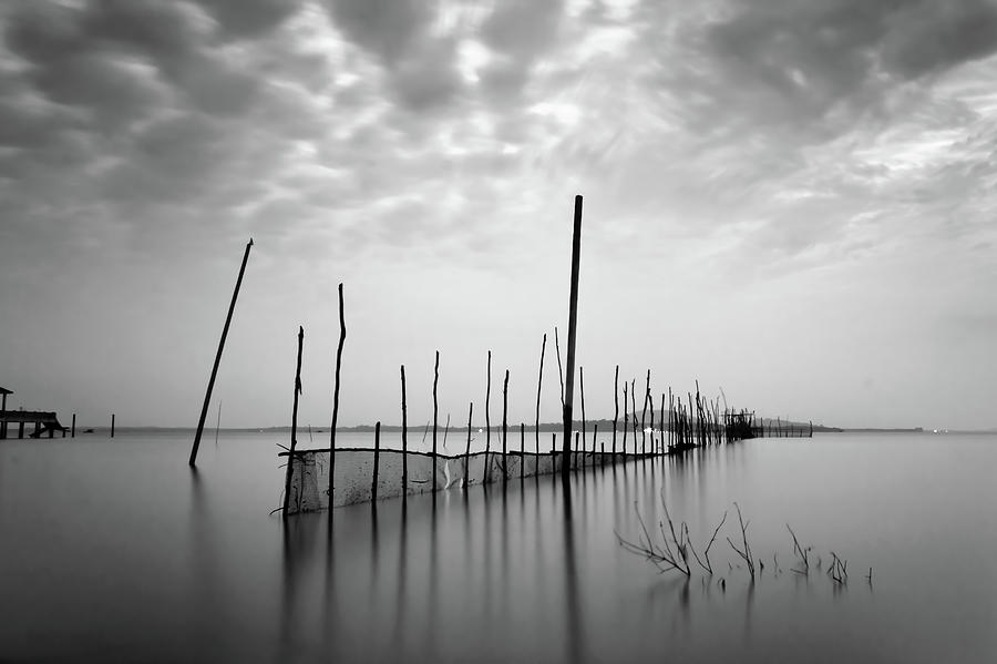 Water And Sky In Black And White Photograph by Macbrian Mun