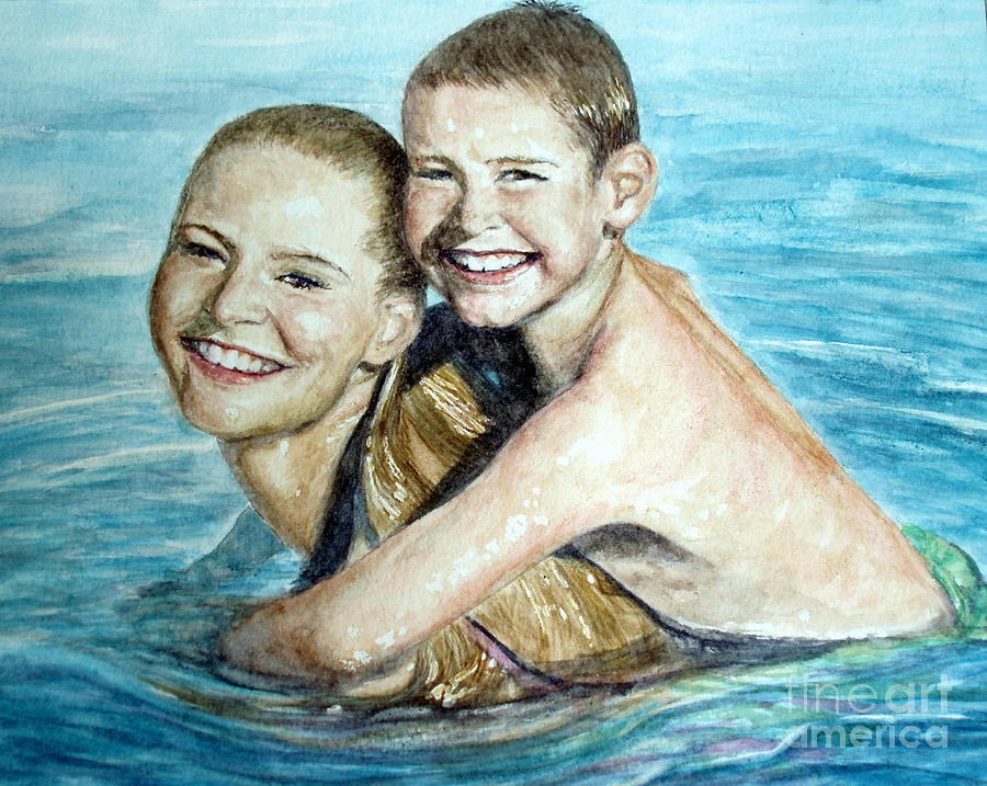 Summer Painting - Water Babies by Joey Nash