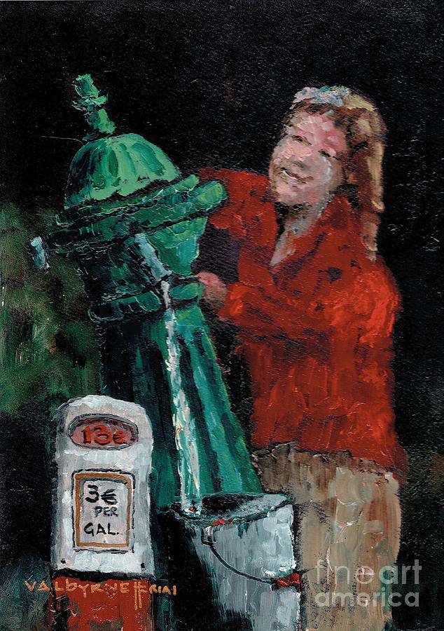 Water Charges   Suck Painting by Val Byrne