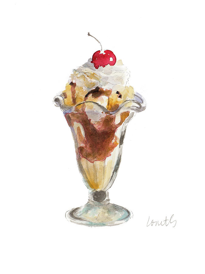 Cold Painting - Water Color Cold Dessert I by Lanie Loreth
