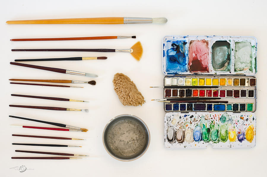 Water-colour Tools Photograph by Torbjorn Swenelius