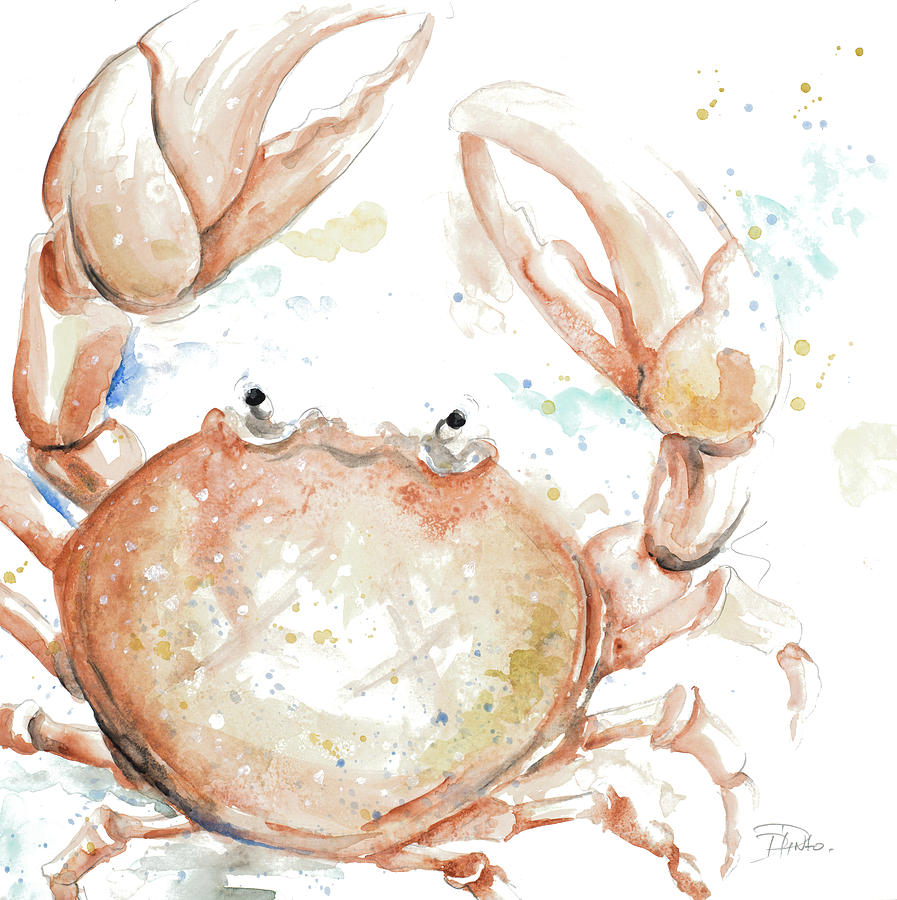 Water Painting - Water Crab by Patricia Pinto