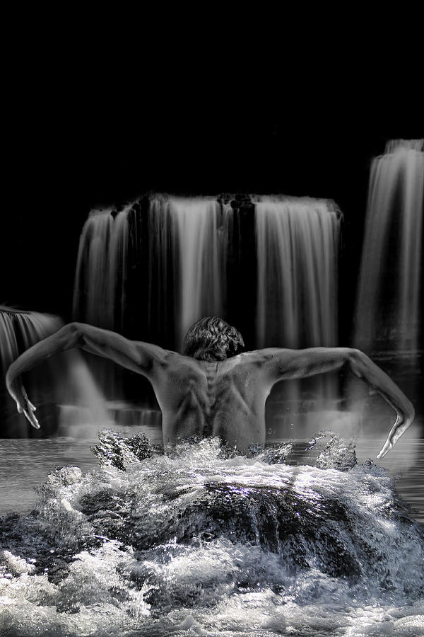 Digital Design Digital Art - Water dance by Angel Jesus De la Fuente