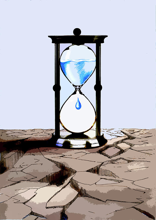 Water Dripping In Hourglass On Cracked Photograph by Ikon Ikon Images