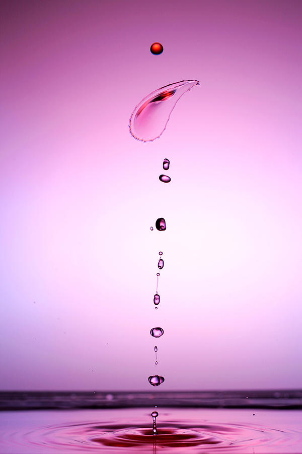 Water Droplets Collision Liquid Art 1 Painting by Paul Ge
