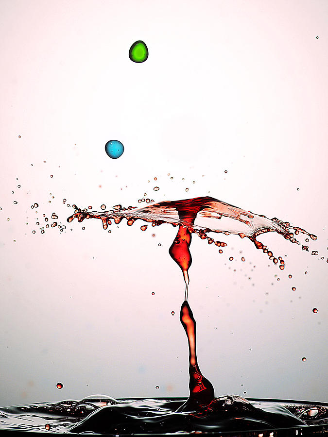Mushroom Photograph - Water Droplets Collision Liquid Art 11 by Paul Ge