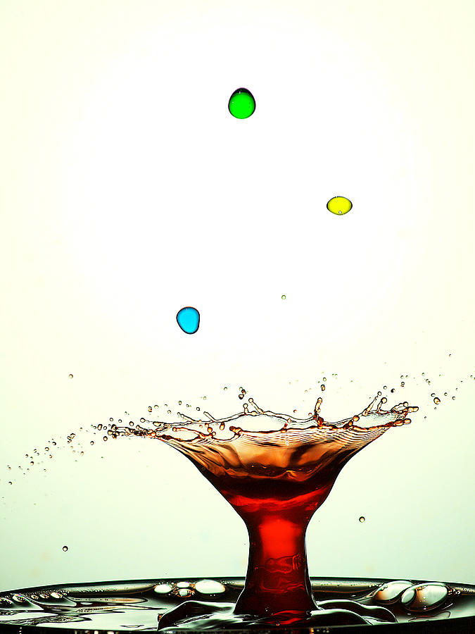 Mushroom Photograph - Water Droplets Collision Liquid Art 12 by Paul Ge
