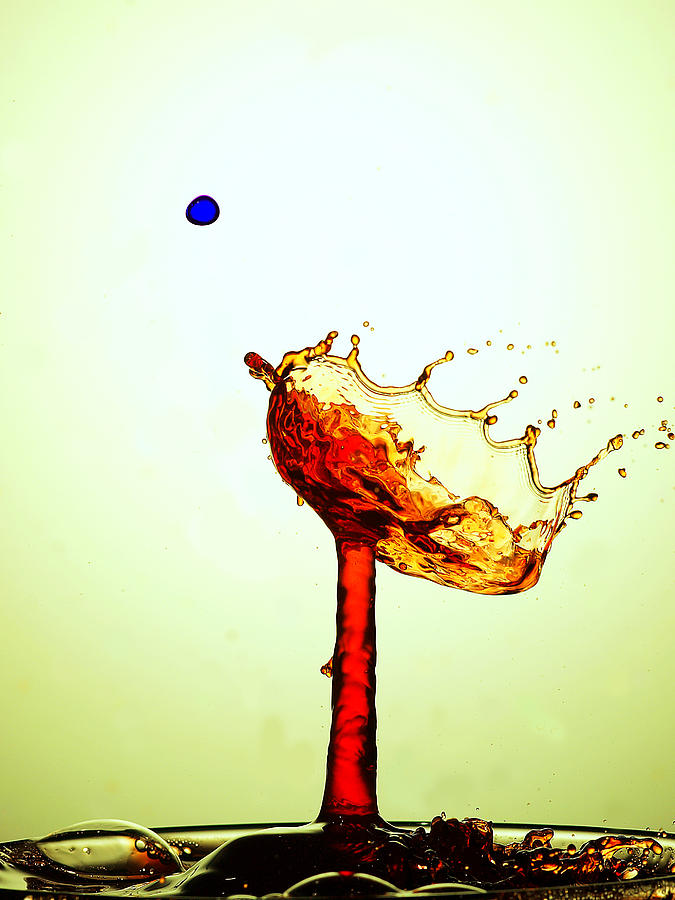 Mushroom Photograph - Water Droplets Collision Liquid Art 14 by Paul Ge